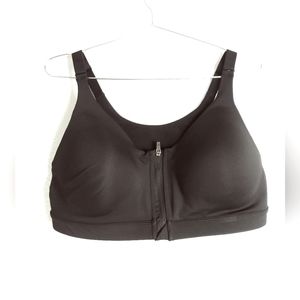 Power Soft Sport Bra High Support Size 38D Black Racerback